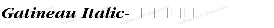 Gatineau Italic字体转换